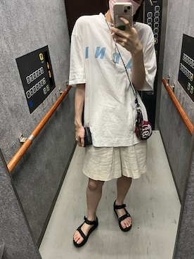 「SAINT LAURENT PARIS（サンローランパリ）のアイテム（財布/小物）」を使った、Chiakiさん（レディース・161cm）の夏コーディネート