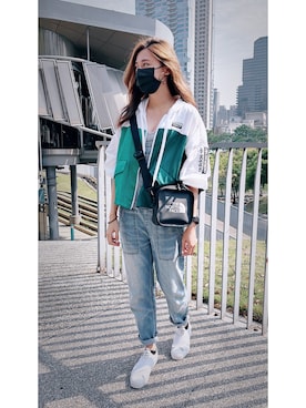 「GAP（ギャップ）のアイテム（オールインワン・サロペット）」を使った、wenさん（レディース・166cm）の春コーディネート
