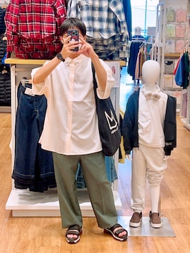 「RAGEBLUE（レイジブルー）のアイテム（サンダル）」を使った、とっくんさん（メンズ・172cm）の夏コーディネート