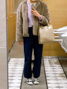 「アイテム（デニムパンツ、その他）」を使った、REINAさん（レディース・162cm）の秋コーディネート