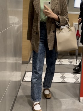 「アイテム（デニムパンツ、その他）」を使った、REINAさん（レディース・162cm）の秋コーディネート