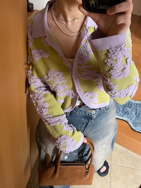 「アイテム（チューブトップ）」を使った、ターさん（レディース・157cm）の秋コーディネート