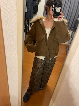 「アイテム（ブルゾン）」を使った、ターさん（レディース・157cm）の秋コーディネート