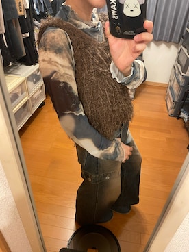 「アイテム（ベスト）」を使った、ターさん（レディース・157cm）の秋コーディネート