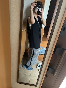 「アイテム（ベスト）」を使った、ターさん（レディース・157cm）の秋コーディネート