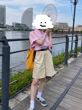 「ABITOKYO（アビトーキョー）のアイテム（パンツ）」を使った、ikacoさん（レディース・155cm）の夏コーディネート