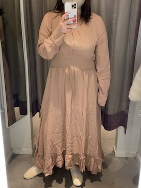 ワンピースを使った ピンクベージュ の人気ファッションコーディネート Wear