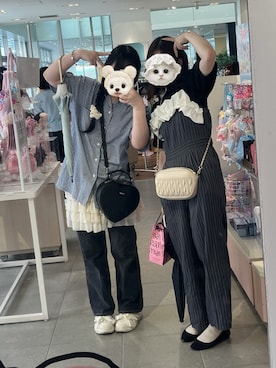 「アイテム（長傘）」を使った、heika さん（レディース・161cm）の夏コーディネート