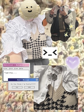 「アイテム（ベスト）」を使った、heika さん（レディース・161cm）の秋コーディネート