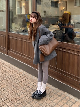 momoさん（レディース・154cm）の冬コーディネート