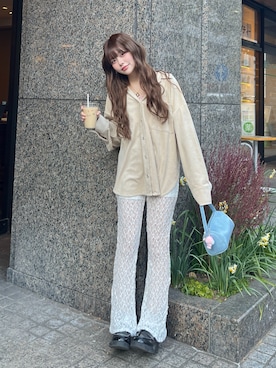 「MEMECLE（メメクル）のアイテム」を使った、momoさん（レディース・154cm）の冬コーディネート