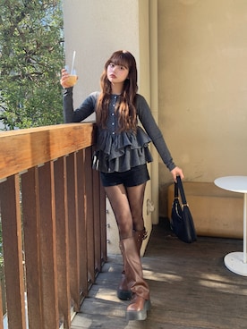 momoさん（レディース・154cm）の冬コーディネート