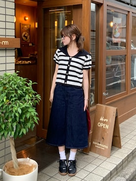 「NIKE（ナイキ）のナイキ トータル 90 ウィメンズシューズ / Nike Total 90 Women's Shoes IO2387-001 Black（スニーカー、ブラック系）」を使った、momoさん（レディース・156cm）の春コーディネート
