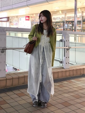 「Re:EDIT（リエディ）のアイテム（パンツ）」を使った、momoさん（レディース・156cm）の春コーディネート