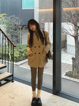 「Ada.（エイダ）のアイテム」を使った、momoさん（レディース・154cm）の冬コーディネート