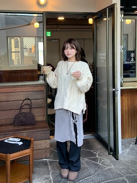 momoさん（レディース・154cm）の冬コーディネート