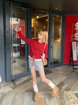 「H&M（エイチ・アンド・エム）のアイテム（パンツ）」を使った、momoさん（レディース・154cm）の秋コーディネート