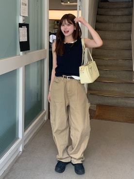 「SALOMON（サロモン）のアイテム」を使った、momoさん（レディース・156cm）の春コーディネート