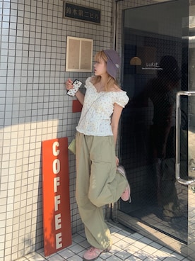 「アイテム（スニーカー）」を使った、momoさん（レディース・154cm）の夏コーディネート