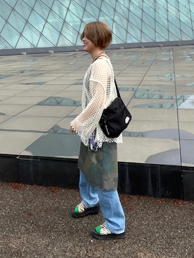 「ジーンズコーデ」｜「アイテム（サンダル）」を使った、のんのんさん（レディース・157cm）の秋コーディネート