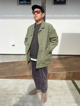 「STILL BY HAND（スティルバイハンド）のアイテム（ジャケット/アウター）」を使った、だっちんさん（メンズ・173cm）の冬コーディネート