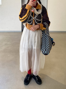 「アイテム（ナイロンジャケット、ブラウン系）」を使った、ゆめりんさん（レディース・157cm）の冬コーディネート