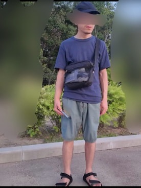 「アイテム（サンダル）」を使った、flさん（メンズ・159cm）の夏コーディネート