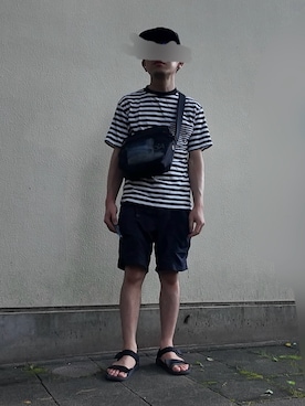 「H&M（エイチ・アンド・エム）のアイテム」を使った、 ucさん（メンズ・159cm）の夏コーディネート