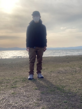 「寒い」｜「アイテム（その他アウター）」を使った、flさん（メンズ・159cm）の春コーディネート