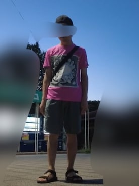 「アイテム（サンダル）」を使った、flさん（メンズ・159cm）の秋コーディネート