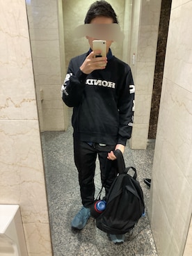 「アイテム（バックパック/リュック）」を使った、flさん（メンズ・159cm）の秋コーディネート