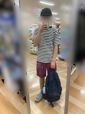 「H&M（エイチ・アンド・エム）のアイテム（キャップ）」を使った、 ucさん（メンズ・159cm）の夏コーディネート