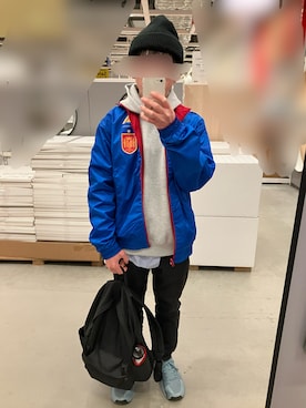 「アイテム（バックパック/リュック）」を使った、flさん（メンズ・159cm）の冬コーディネート