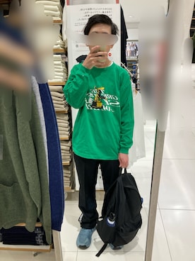 「アイテム（バックパック/リュック）」を使った、flさん（メンズ・159cm）の秋コーディネート