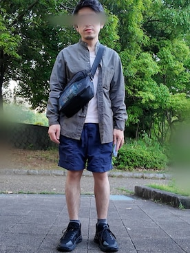 「Dickies（ディッキーズ）の▽WEB限定 Dickies/ディッキーズ メッシュショルダーバッグ（ショルダーバッグ、ブラック系）」を使った、FRさん（メンズ・159cm）の春コーディネート