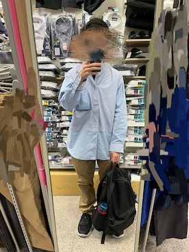 「アイテム（バックパック/リュック）」を使った、flさん（メンズ・159cm）の秋コーディネート