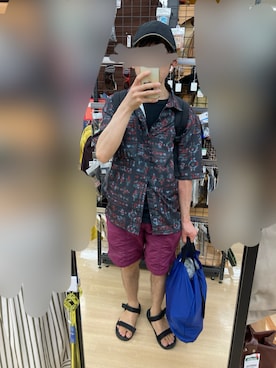 「アイテム（帽子）」を使った、flさん（メンズ・159cm）の夏コーディネート