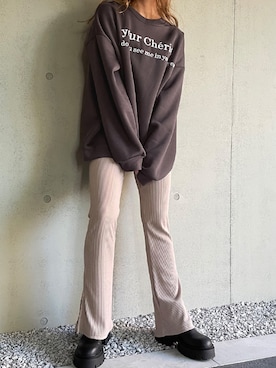 「junoah（ジュノア）のアイテム（トップス）」を使った、moi☺︎さん（レディース・154cm）の秋コーディネート