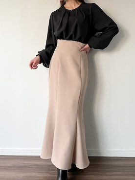 「JUNOAH（ジュノア）のアイテム」を使った、moi☺︎さん（レディース・154cm）の冬コーディネート