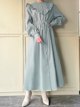 「junoah（ジュノア）のアイテム（ワンピース/ドレス）」を使った、moi☺︎さん（レディース・154cm）の春コーディネート