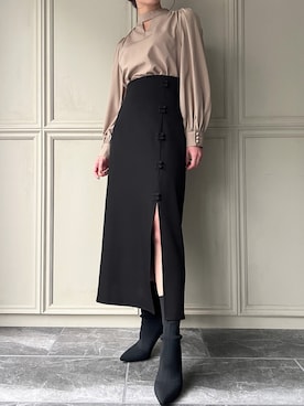 「JUNOAH（ジュノア）のアイテム」を使った、moi☺︎さん（レディース・154cm）の秋コーディネート