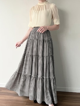 「JUNOAH（ジュノア）のアイテム」を使った、moi☺︎さん（レディース・154cm）の夏コーディネート