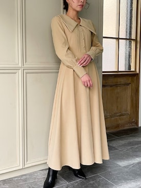 「junoah（ジュノア）のアイテム（ワンピース/ドレス）」を使った、moi☺︎さん（レディース・154cm）の冬コーディネート