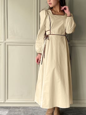 「junoah（ジュノア）のアイテム（ワンピース/ドレス）」を使った、moi☺︎さん（レディース・154cm）の秋コーディネート