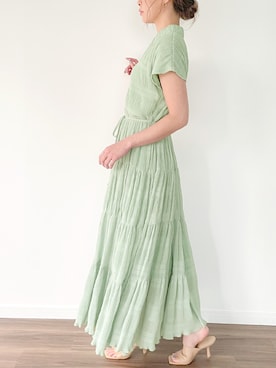 「junoah（ジュノア）のアイテム（ワンピース/ドレス）」を使った、moi☺︎さん（レディース・154cm）の夏コーディネート