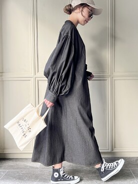「JUNOAH（ジュノア）のアイテム」を使った、moi☺︎さん（レディース・154cm）の夏コーディネート