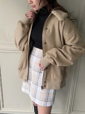 「JUNOAH（ジュノア）のアイテム（ジャケット/アウター）」を使った、moi☺︎さん（レディース・154cm）の秋コーディネート