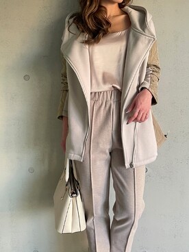 「JUNOAH（ジュノア）のアイテム（ジャケット/アウター）」を使った、moi☺︎さん（レディース・154cm）の冬コーディネート