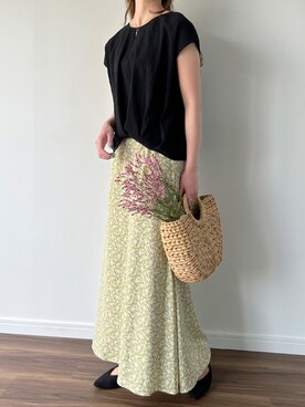 「JUNOAH（ジュノア）のアイテム」を使った、moi☺︎さん（レディース・154cm）の夏コーディネート