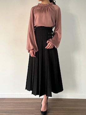 「junoah（ジュノア）のアイテム（トップス）」を使った、moi☺︎さん（レディース・154cm）の春コーディネート